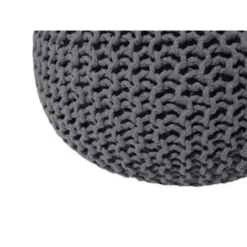 Beliani Poef CONRAD - Grijs Katoen 6 Beliani Poef CONRAD - Grijs Katoen -Puur Woood Winkel 01a430f656e24c9f9be6f07cc3e55e6d