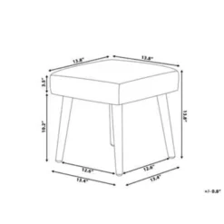Beliani Hocker OSAGE - Groen Katoen -Puur Woood Winkel 025406b1769b4532bea8768f00b4be9f