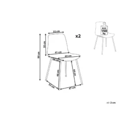 Beliani Eetkamerstoel LOOMIS - Wit Polypropyleen -Puur Woood Winkel 05c9f9b2cb0a427790d1fb68ac260c46