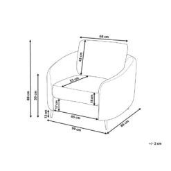 Beliani Fauteuil TROSA - Grijs Polyester -Puur Woood Winkel 0aa3edf187c14202bf6ff6a2457a851d 1