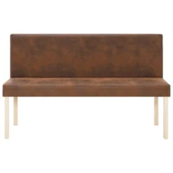 VidaXL Bankje 139,5 Cm Kunstsuède Bruin -Puur Woood Winkel 0aa4f90670bb49ea967df02a34f2ba49
