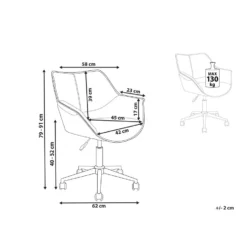 Beliani Bureaustoel NEWDALE - Zwart Kunstleer -Puur Woood Winkel 0ac768d2b74a41e5905380dd70ed0a3e