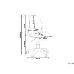 Beliani Bureaustoel MARGUERITE - Roze Polyester -Puur Woood Winkel 0ad85c110eda44bd916a3ed74654b91c