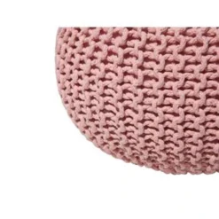 Beliani Poef CONRAD - Roze Katoen -Puur Woood Winkel 0c04691602b540448524f63a6151d9aa