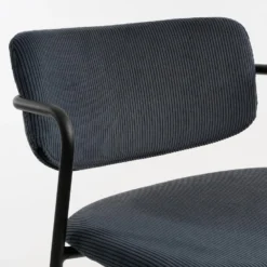 Mica Decorations Nanet Barkruk - H91 Cm - Velvet - Donkerblauw -Puur Woood Winkel 0d6190b585384994bbefbdd5ea229960