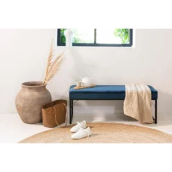Lifa Living Londen Halbank - Blauw - 120 X 40 X 45 Cm -Puur Woood Winkel 1000006740 0103