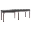 VidaXL Bankje 150x40x48 Cm Linnen Massief Hout Donkergrijs