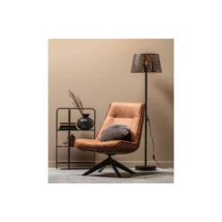 WOOOD Draaifauteuil Skyler - Kunstleer - Cognac - 94x67x85 -Puur Woood Winkel 1000013720 0102