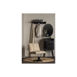 WOOOD Fie Fauteuil - Ribstof - Zand - 77x64x71 -Puur Woood Winkel 1000013722 0103