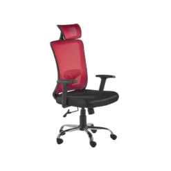 Beliani Bureaustoel NOBLE - Rood Polyester
