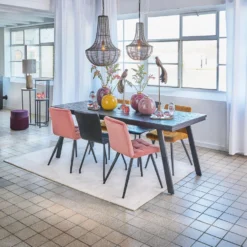 Eetkamerstoel OLIVE Velvet Oud Roze -Puur Woood Winkel 1000022105 0111