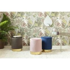 Lifa Living Belle Poef Donkergrijs -Puur Woood Winkel 1000022642 0101