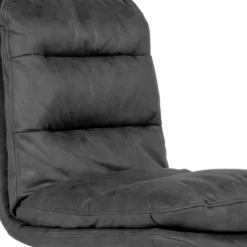 Giga Meubel Barstoel Antraciet Kunstleder - 42x42x100cm - Barstoel Fabio -Puur Woood Winkel 1000027441 0103