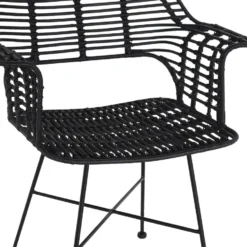 Giga Meubel Rotan Stoel Zwart - Badung -Puur Woood Winkel 1000027481 0102