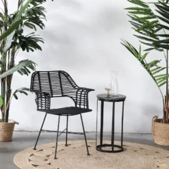 Giga Meubel Rotan Stoel Zwart - Badung -Puur Woood Winkel 1000027481 0107