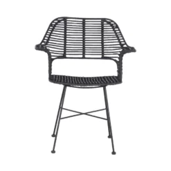 Giga Meubel Rotan Stoel Zwart - Badung