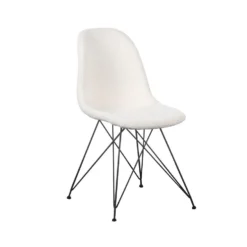 Giga Meubel Teddy Stoel - Eetkamerstoel Wit - Zithoogte 48cm - Set Van 2