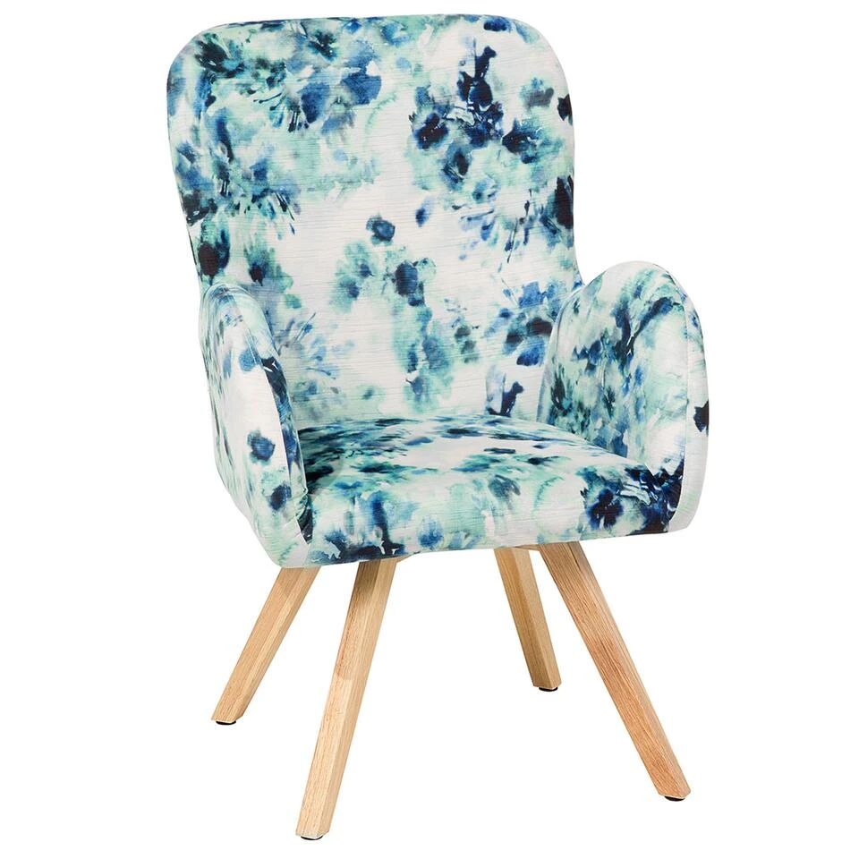 Beliani Fauteuil BJARN - Multicolor Polyester 1 Beliani Fauteuil BJARN - Multicolor Polyester