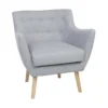 Beliani Fauteuil DRAMMEN - Grijs Polyester