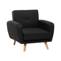 Beliani Fauteuil FLORLI - Zwart Polyester