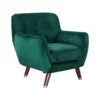 Beliani Fauteuil BODO - Groen Fluweel