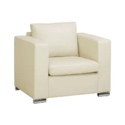 Beliani Fauteuil HELSINKI - Beige Leer