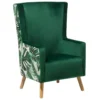 Beliani Oorfauteuil ONEIDA - Groen Fluweel