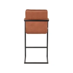 LABEL51 Barkruk Denmark - Cognac - Microfiber -Puur Woood Winkel 1000028232 0103