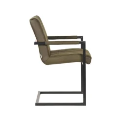 LABEL51 Eetkamerstoel Denmark - Army Green - Microfiber -Puur Woood Winkel 1000028295 0102
