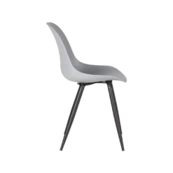 LABEL51 Eetkamerstoel Monza - Grijs - Kunststof -Puur Woood Winkel 1000028308 0103