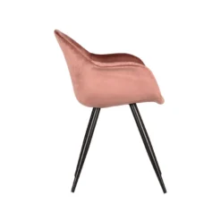 LABEL51 Eetkamerstoel Forli - Roze - Fluweel -Puur Woood Winkel 1000028311 0102