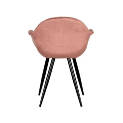 LABEL51 Eetkamerstoel Forli - Roze - Fluweel -Puur Woood Winkel 1000028311 0103