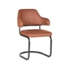 LABEL51 Eetkamerstoel Otta - Cognac - Microfiber