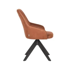 LABEL51 Eetkamerstoel Jace - Cognac - Microfiber -Puur Woood Winkel 1000028322 0102