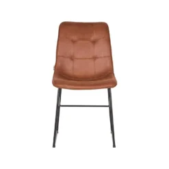 LABEL51 Eetkamerstoel Slim - Cognac - Microfiber -Puur Woood Winkel 1000028342 0102