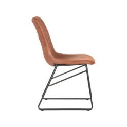 LABEL51 Eetkamerstoel Slim - Cognac - Microfiber -Puur Woood Winkel 1000028342 0103