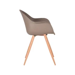 LABEL51 Eetkamerstoel Parma - Coffee - Kunststof -Puur Woood Winkel 1000028348 0103