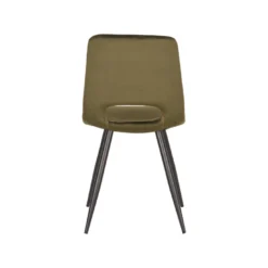 LABEL51 Eetkamerstoel Josh - Army Green - Fluweel -Puur Woood Winkel 1000028349 0103