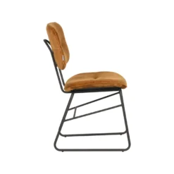 LABEL51 Eetkamerstoel Dez - Oker - Velours -Puur Woood Winkel 1000028358 0102