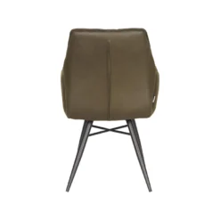 LABEL51 Eetkamerstoel Bink - Army Green - Microfiber -Puur Woood Winkel 1000028373 0103