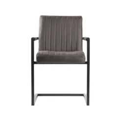 LABEL51 Eetkamerstoel Milo - Antraciet - Microfiber -Puur Woood Winkel 1000028377 0102