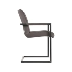 LABEL51 Eetkamerstoel Milo - Antraciet - Microfiber -Puur Woood Winkel 1000028377 0103