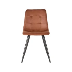 LABEL51 Eetkamerstoel Jay - Cognac - Microfiber -Puur Woood Winkel 1000028380 0102
