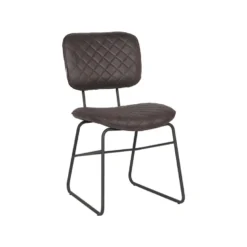 LABEL51 Eetkamerstoel Sev - Antraciet - Microfiber