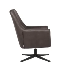 LABEL51 Fauteuil Tod - Antraciet - Microfiber -Puur Woood Winkel 1000028430 0102