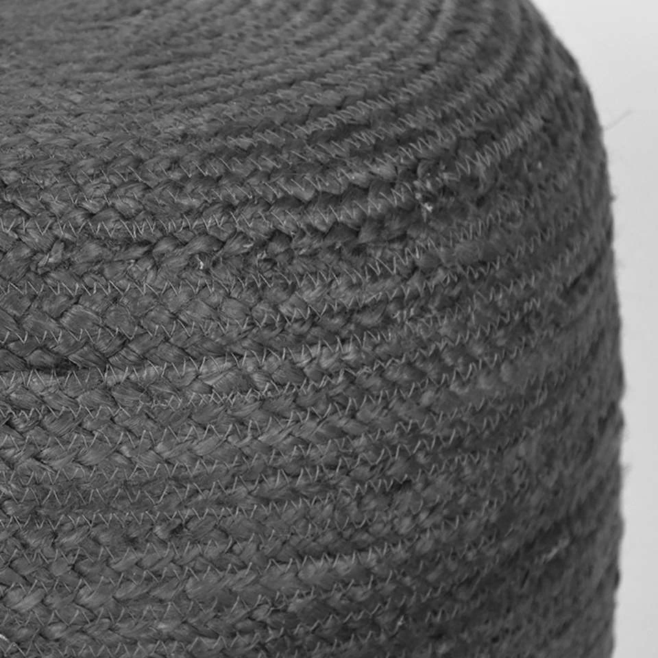 LABEL51 Poef Jute - Antraciet - Jute - 50 Cm 2 LABEL51 Poef Jute - Antraciet - Jute - 50 Cm - Afbeelding 2
