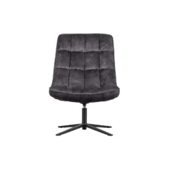 WOOOD Job Draaifauteuil - Velvet - Antraciet - 101x70x85 7 WOOOD Job Draaifauteuil - Velvet - Antraciet - 101x70x85 -Puur Woood Winkel 1000031100 0103