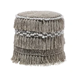 Beliani Poef NOIDA - Beige Katoen