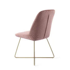 Urban Lifestyle Eetkamerstoel Lyndon - Pink, X Frame Goud -Puur Woood Winkel 1000040646 0103