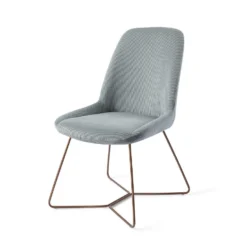 Urban Lifestyle Eetkamerstoel Lyndon - Blauw, H Frame Brons -Puur Woood Winkel 1000040653 0101